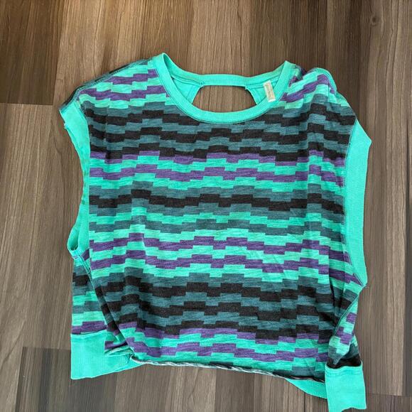 Free People Tops - Free People Movement My Time Slouchy Top Shirt Tee Green Size Small Sleeveless